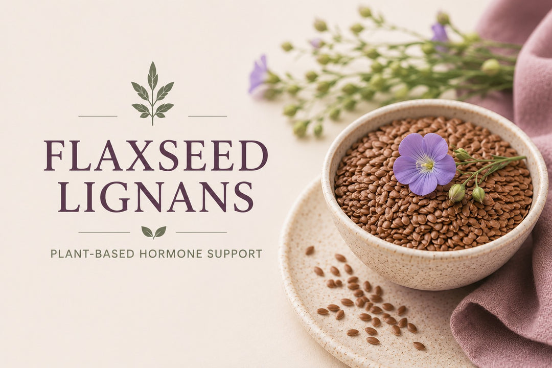 Flaxseed seeds and ground flax with lignans for natural menopause hormone support