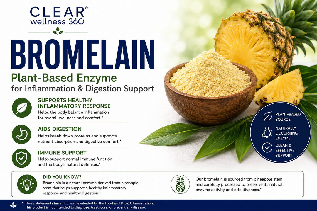 Bromelain pineapple enzyme supplement for joint inflammation and digestion support