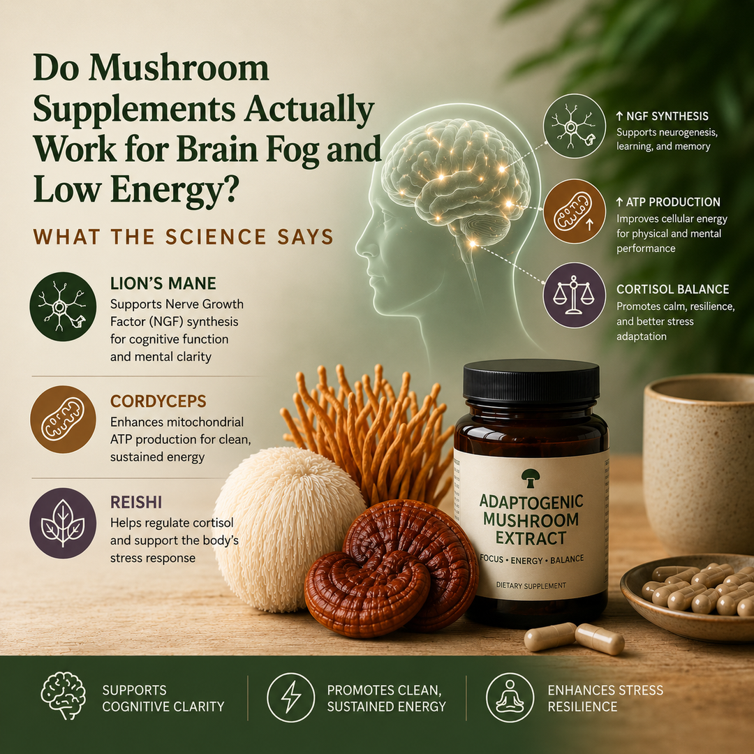 Do Mushroom Supplements Actually Work for Brain Fog and Low Energy? What the Science Says