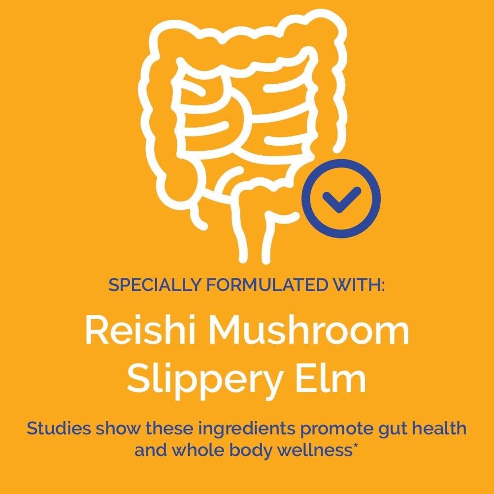 Clear Gut & Immunity with Reishi mushroom and Slippery Elm Bark